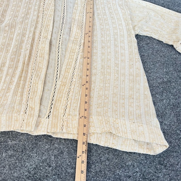 Soft Surroundings Cream Cardigan with Cable Knit and Dolman Sleeves - Picture 11 of 16